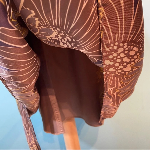 BNWT Kookai taupe  sunflower silk skirt - Picture 6 of 12